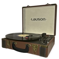 CL605 - Vintage Suitcase Turntable Brown