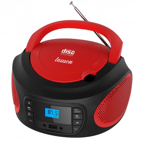 LLB996 - Boombox Radio/CD player with lights Red