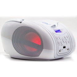 CP456 - CD/MP3 Player with Lights and Bluetooth White