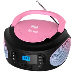 LLB999 - Boombox Radio/CD con luces Rosa