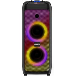 LLX33 - Active Portable Speaker with Lights and Disco Effect Black